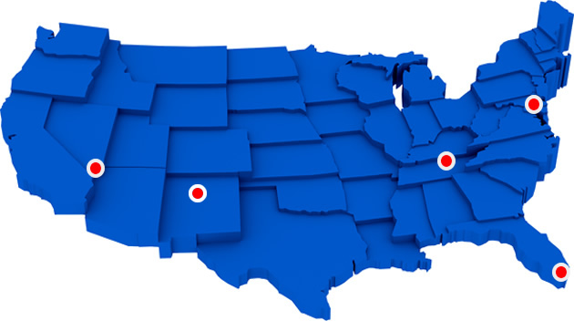 Map of offices across the country